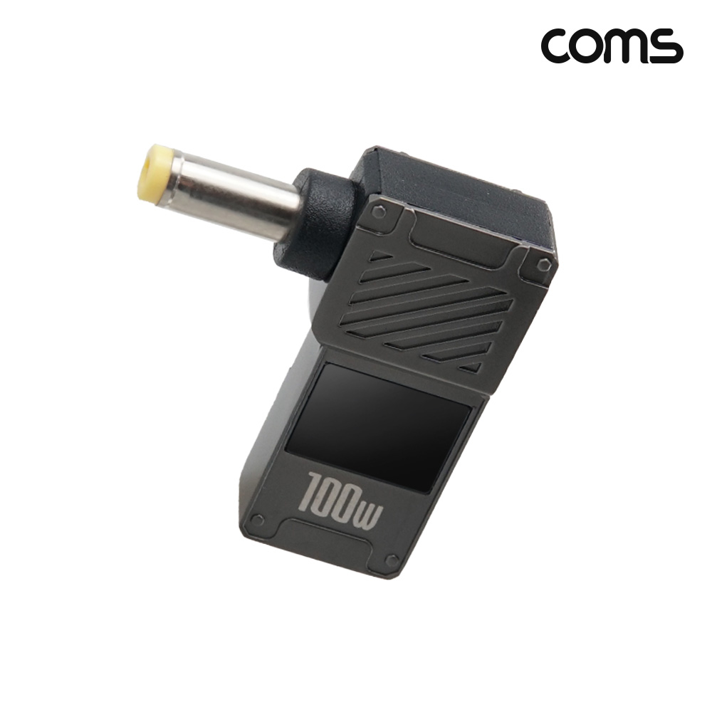 Coms C타입 PD 변환 젠더 100W 20V 꺾임 고리형 외경 4.8 내경 1.7
