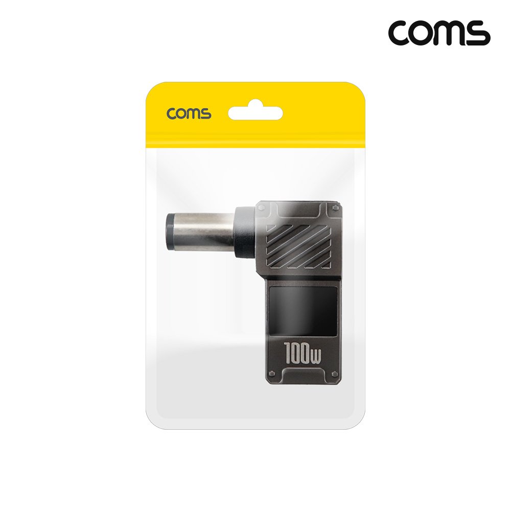 Coms C타입 HP PD 변환 젠더 100W 20V 꺾임 고리형 외경 7.4 내경 5.0