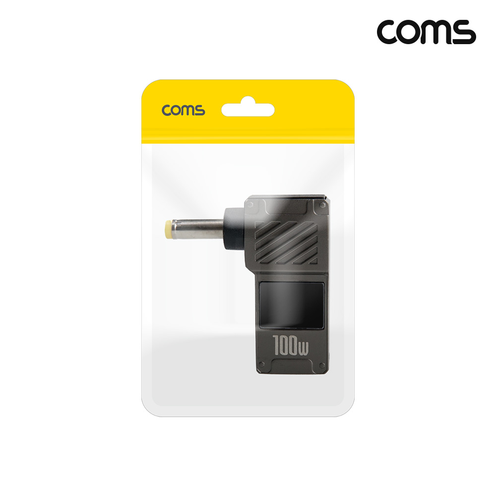 Coms C타입 PD 변환 젠더 100W 20V 꺾임 고리형 외경 4.0 내경 1.7