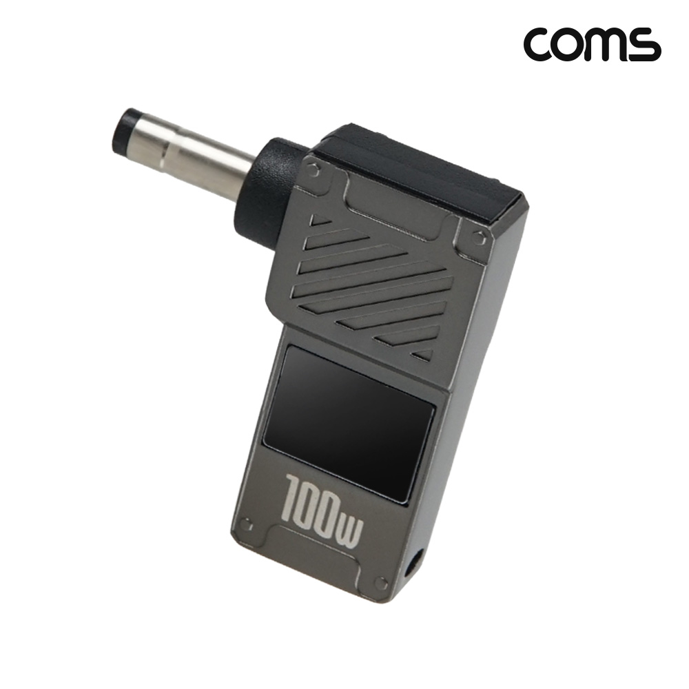 Coms C타입 PD 변환 젠더 100W 20V 꺾임 고리형 외경 4.0 내경 1.7