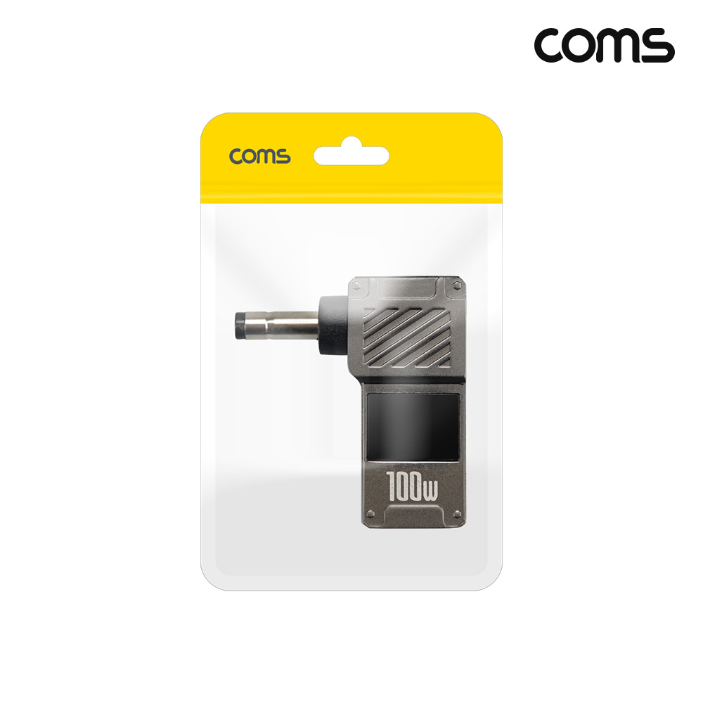 Coms C타입 PD 변환 젠더 100W 20V 꺾임 고리형 외경 4.0 내경 1.7