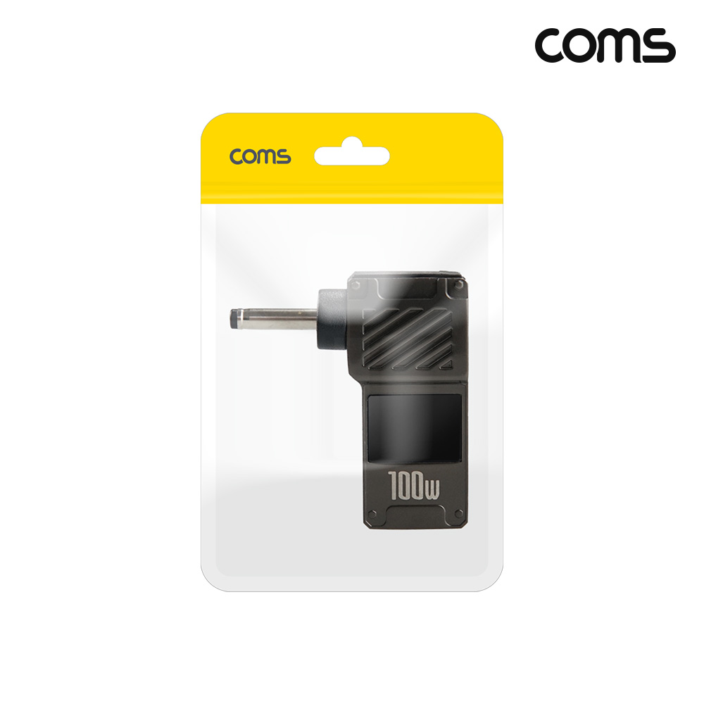 Coms C타입 PD 변환 젠더 100W 20V 꺾임 고리형 외경 3.0 내경 1.1