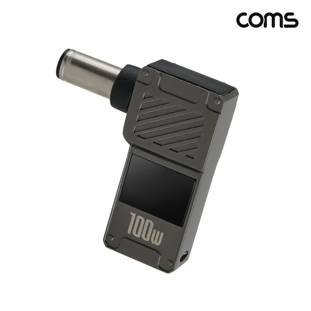 Coms C타입 PD 변환 젠더 100W 20V 꺾임 고리형 외경 6.0 내경 0.6