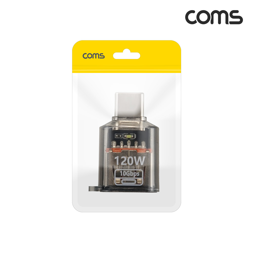 Coms USB 3.0 to C타입 변환 젠더 FM 고리형 120W 10Gbps LED