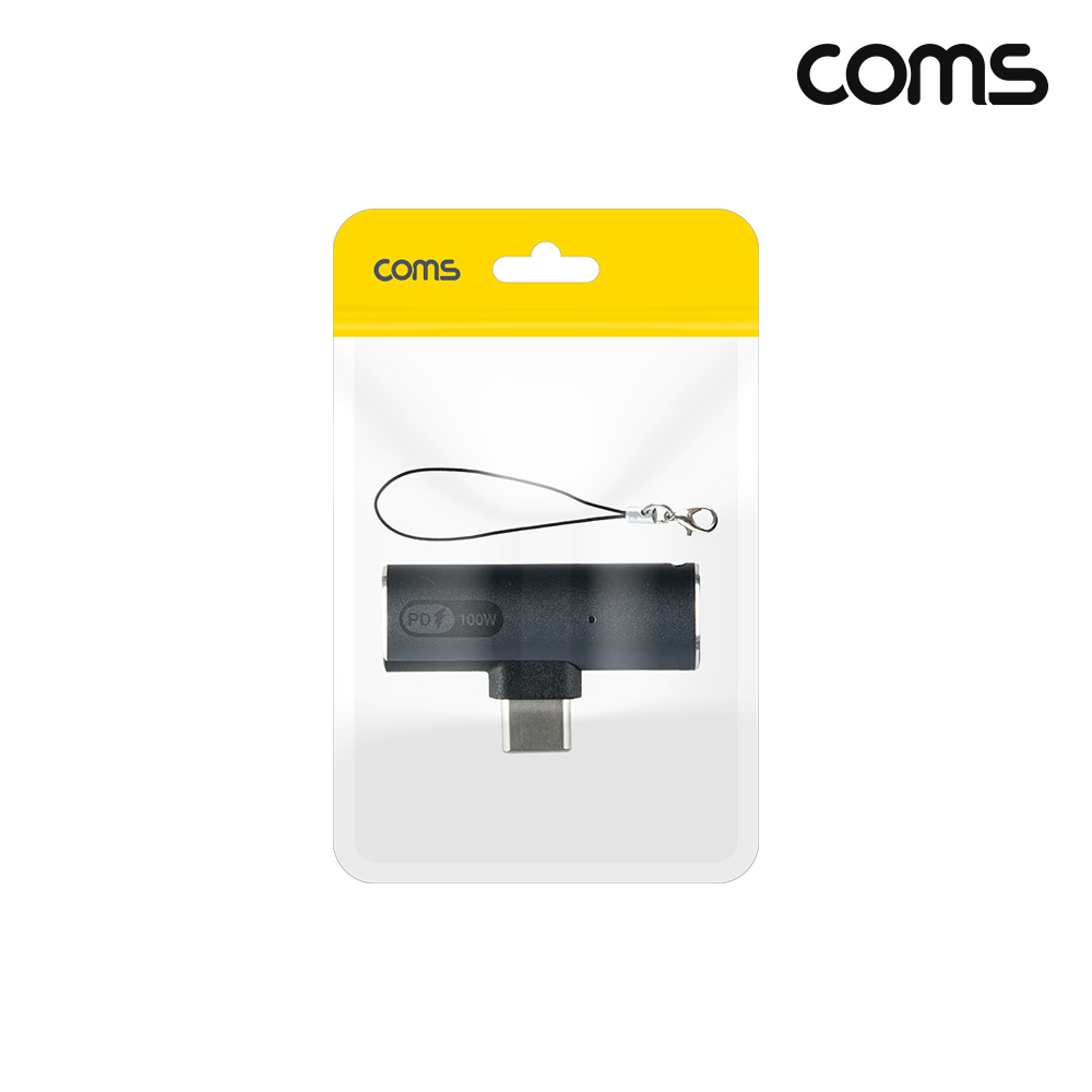 Coms C타입 이어폰 충전 젠더 USB-C 3.5mm 오디오 PD 100W 고속충전