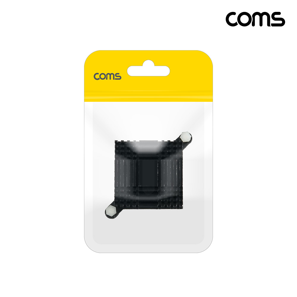 Coms 쿨러 방열판 알루미늄 38mm x 38mm x 14mm Black