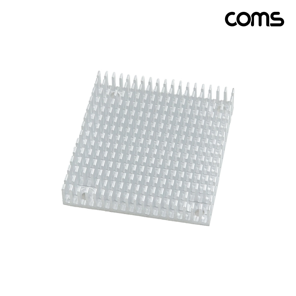 Coms 쿨러 방열판 알루미늄 55mm x 60mm x 10mm white