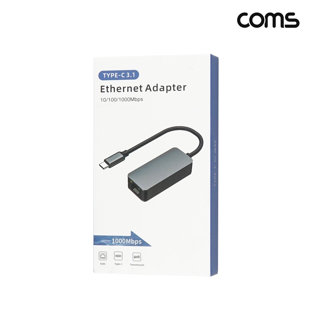 Coms USB C타입 to RJ45 2.5 기가비트 유선랜카드 2.5Gbps