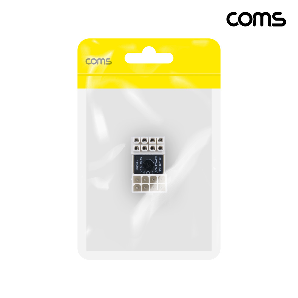 Coms 그래픽카드 전원 연장 젠더 VGA 8Pin UP타입 White