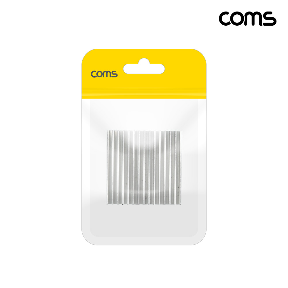 Coms 쿨러 방열판 알루미늄 40mm x 40mm x 6mm white