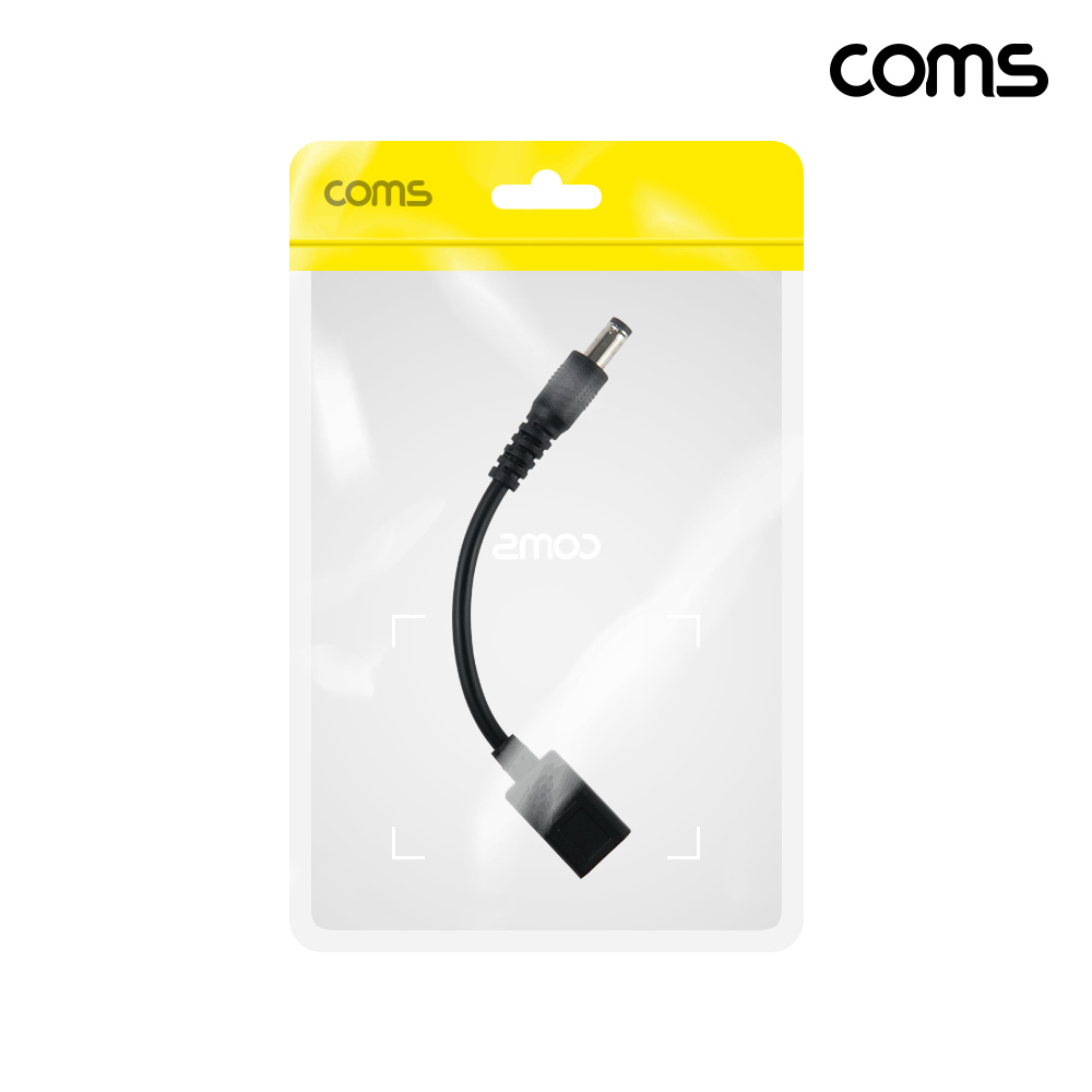 Coms USB-C to DC 전원 변환 젠더 케이블형 13cm C타입 to DC 5.5-2.1