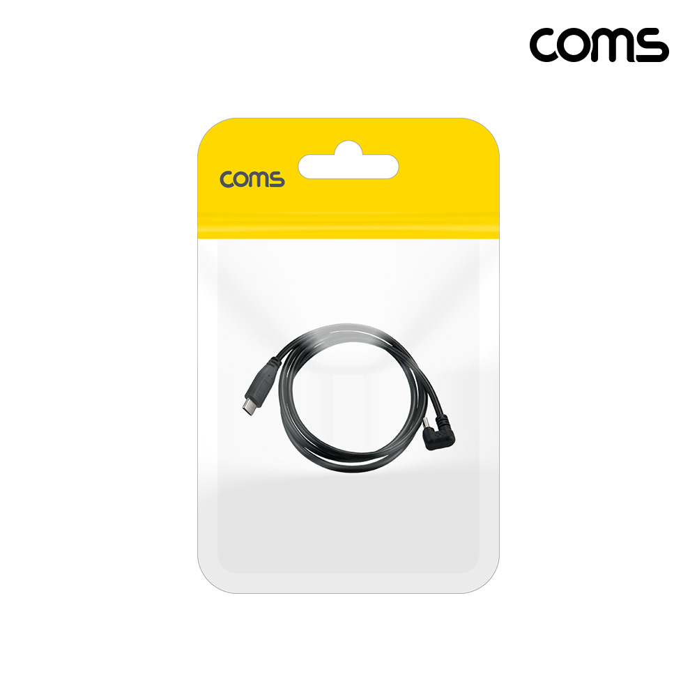 Coms USB 2.0 Type C 2.0 U자꺾임 케이블 1m C타입 480mbps