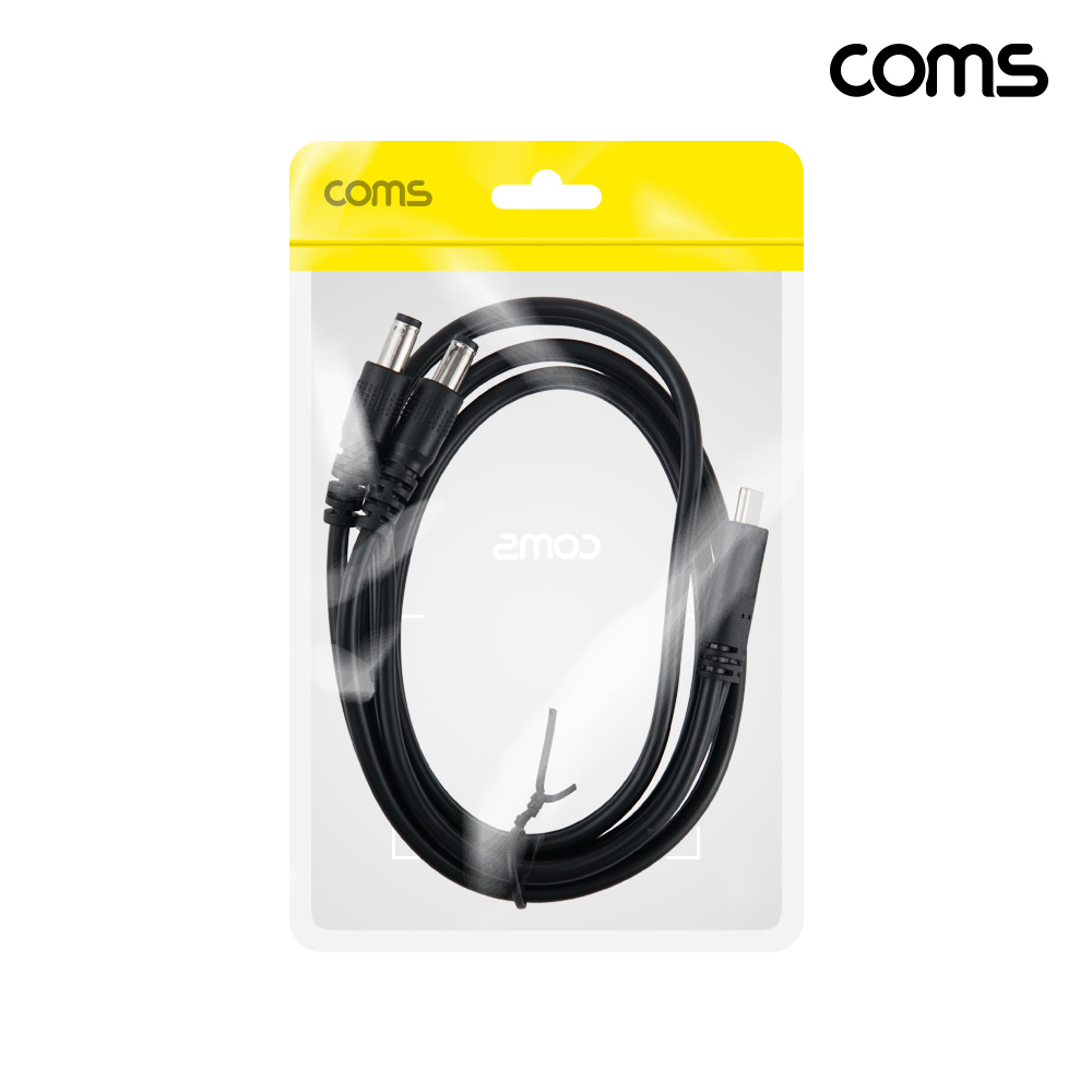 Coms USB-C to 듀얼 DC 전원 변환 케이블 1M C타입 to DC 5.5-2.1