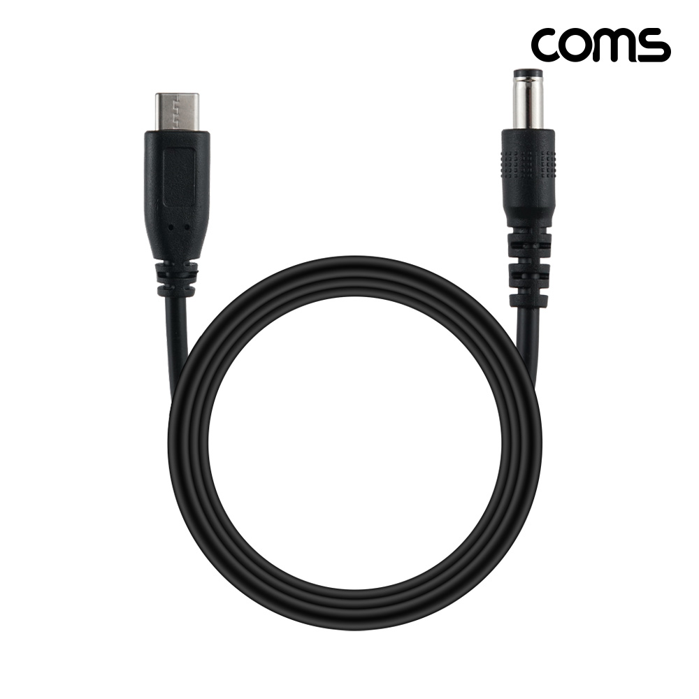 Coms USB-C to DC 20V 전원 변환 케이블 1M C타입 to DC 5.5-2.1