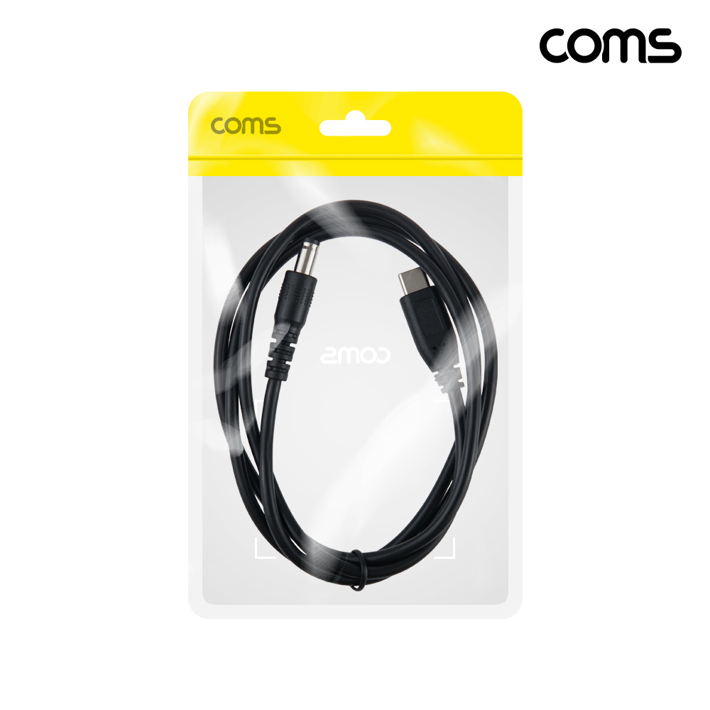 Coms USB-C to DC 20V 전원 변환 케이블 1M C타입 to DC 5.5-2.1