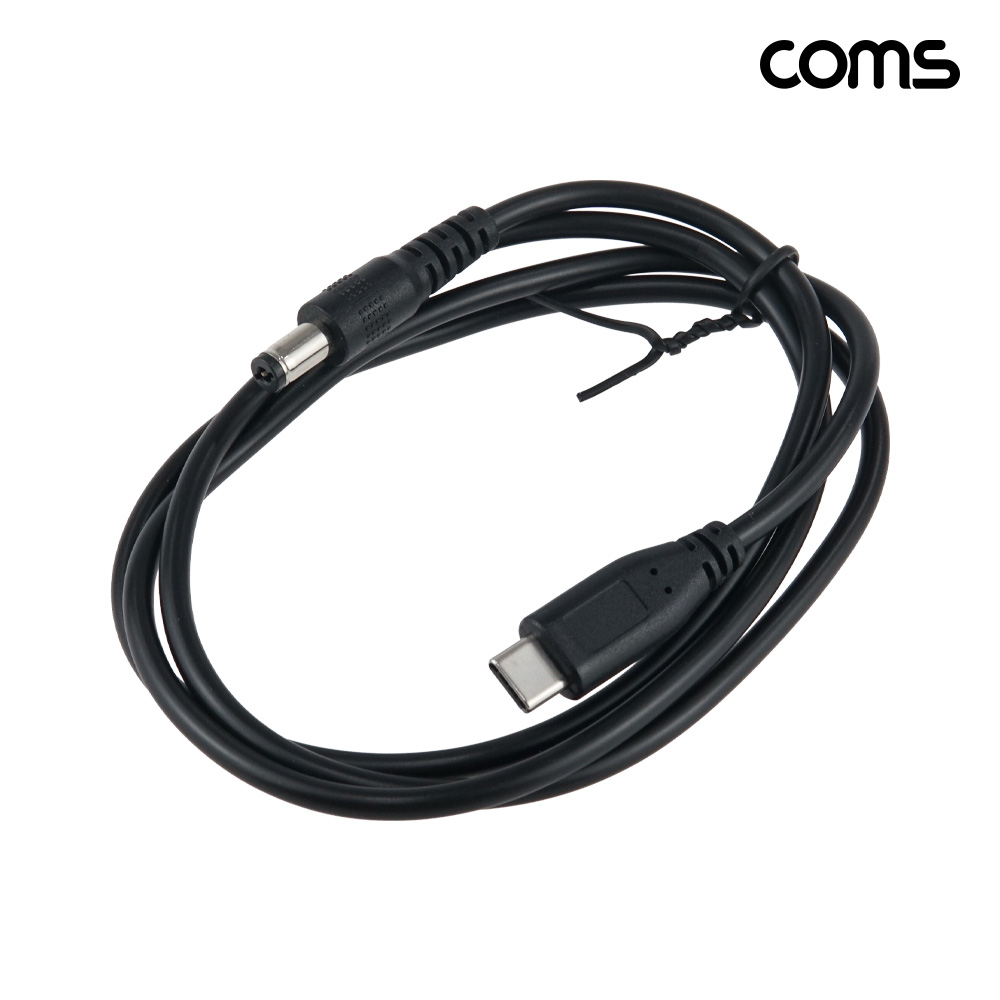 Coms USB-C to DC 12V 전원 변환 케이블 1M C타입 to DC 5.5-2.5
