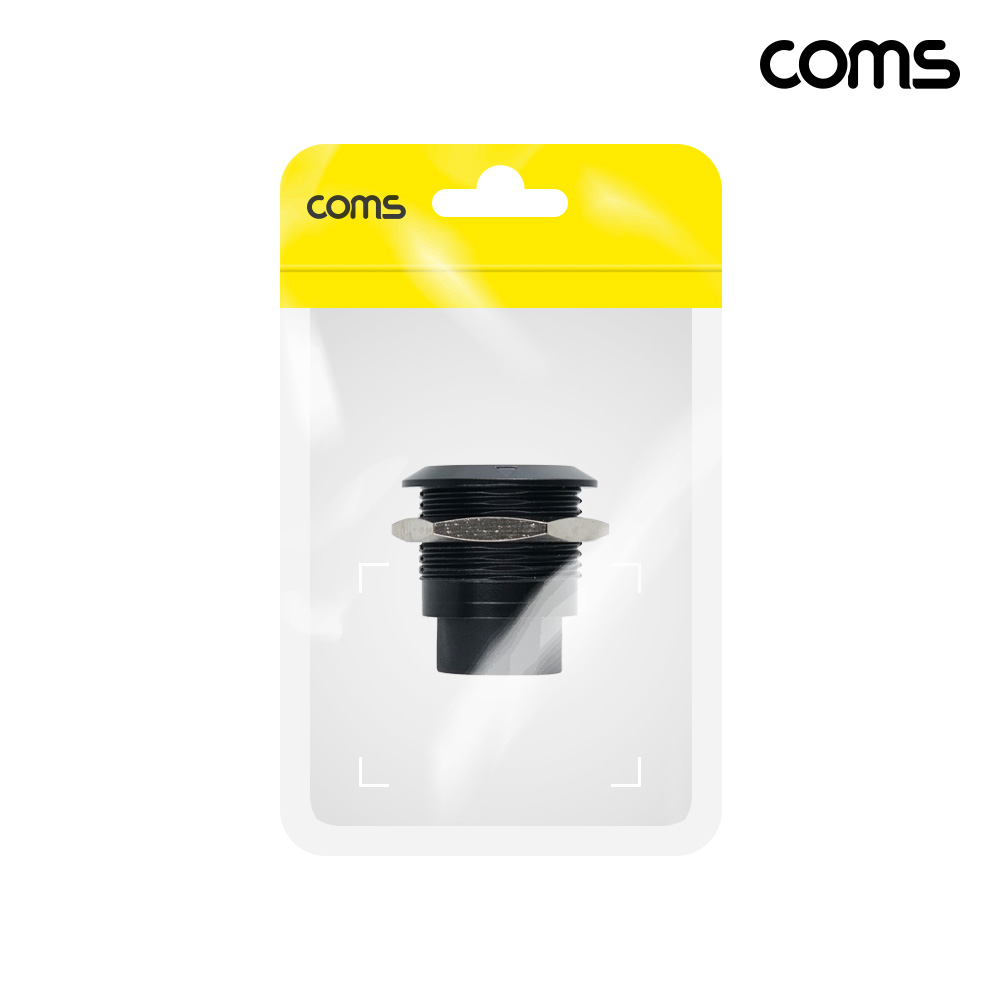Coms RJ45 CAT6 LAN 패널 마운트 연장 포트 너트 체결형 원형 벌크헤드