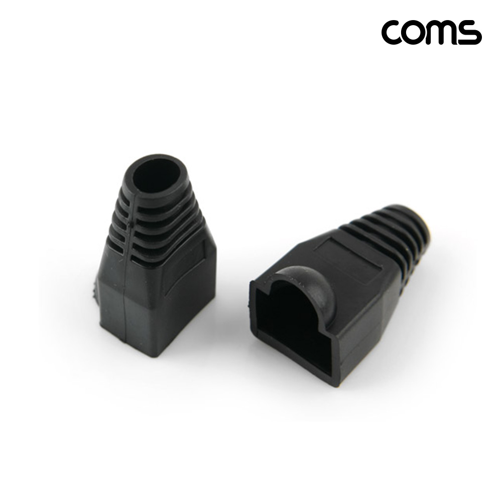 Coms 통 부트 세트 black 100pcs 2개입 RJ45 커넥터 보호