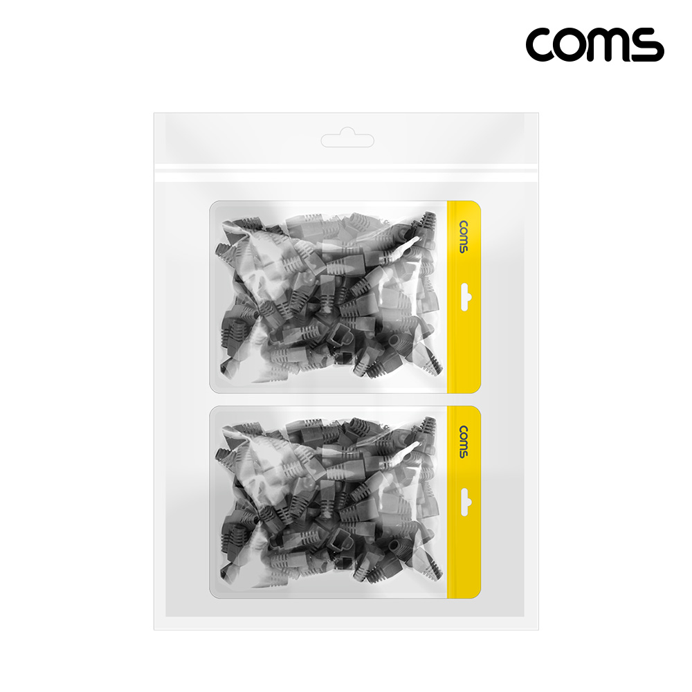 Coms 통 부트 세트 black 100pcs 2개입 RJ45 커넥터 보호