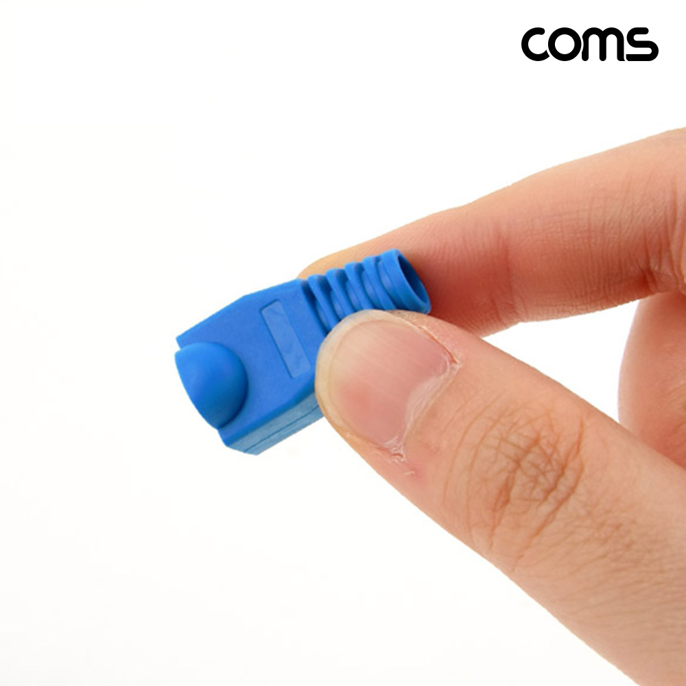 Coms 통 부트 세트 blue 100pcs 2개입 RJ45 커넥터 보호