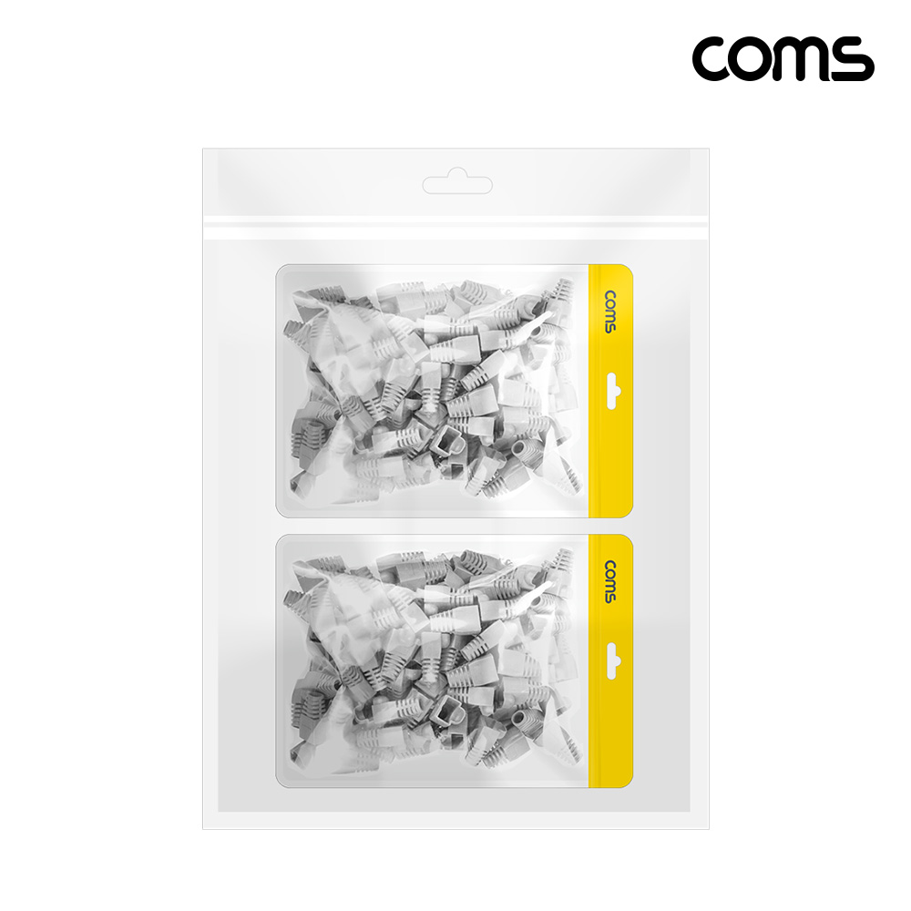 Coms 통 부트 세트 gray 100pcs 2개입 RJ45 커넥터 보호