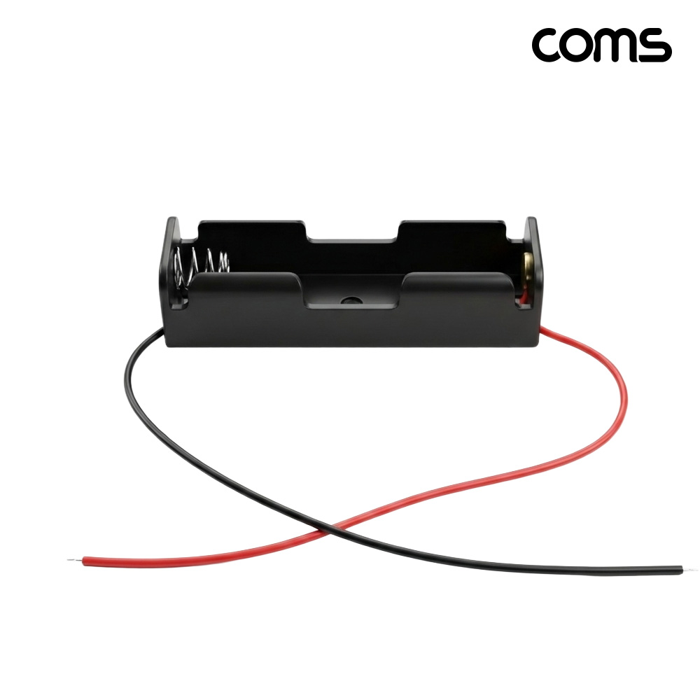 Coms 18650 배터리 홀더 1구 3.7V 리드선 케이스 리튬이온
