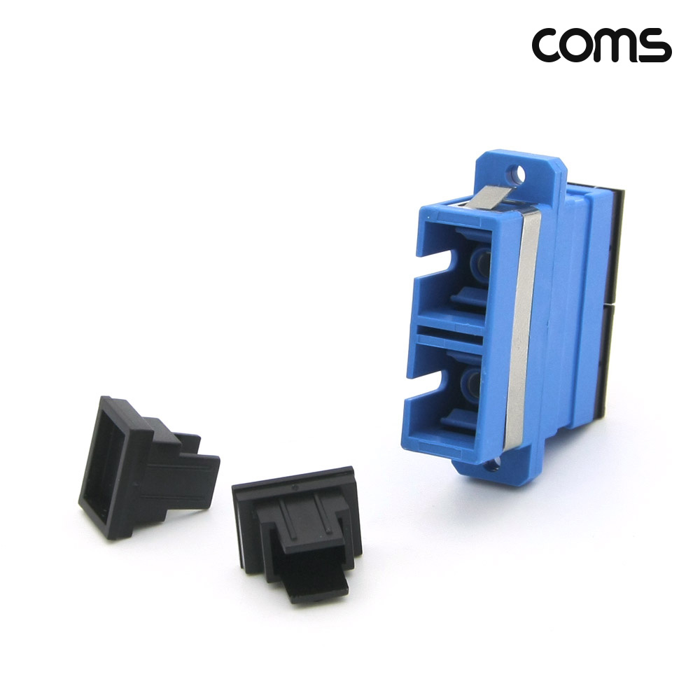 Coms 광패치코드 커플러 Flange타입 SC FF Duplex Blue 6개입