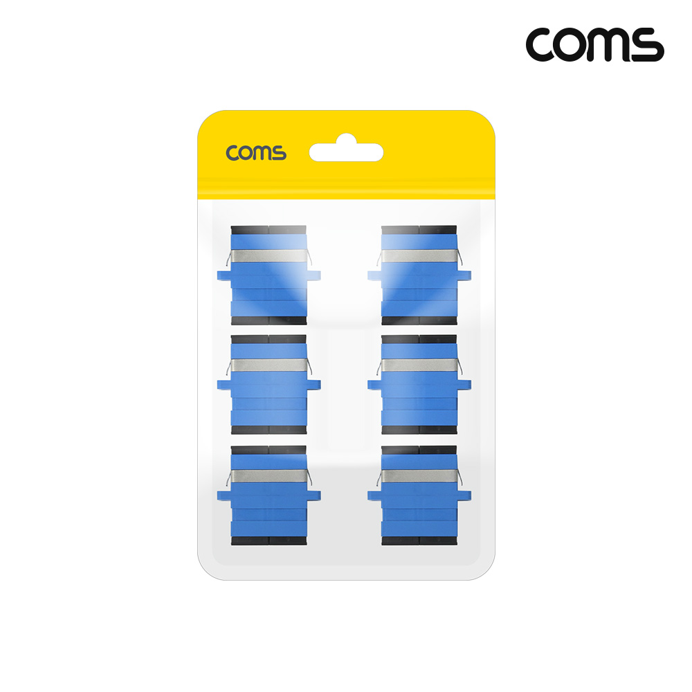 Coms 광패치코드 커플러 Flange타입 SC FF Duplex Blue 6개입