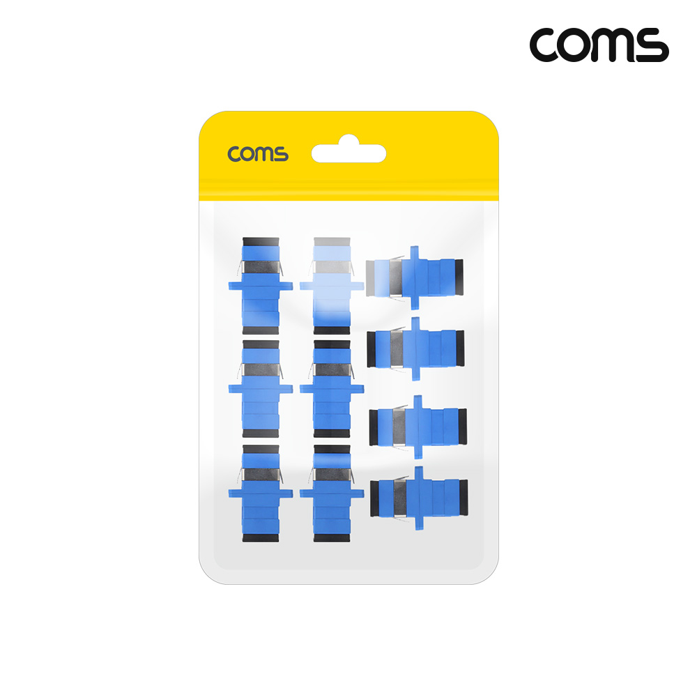 Coms 광패치코드 커플러 Flange타입 SC FF Simplex Blue 10개입