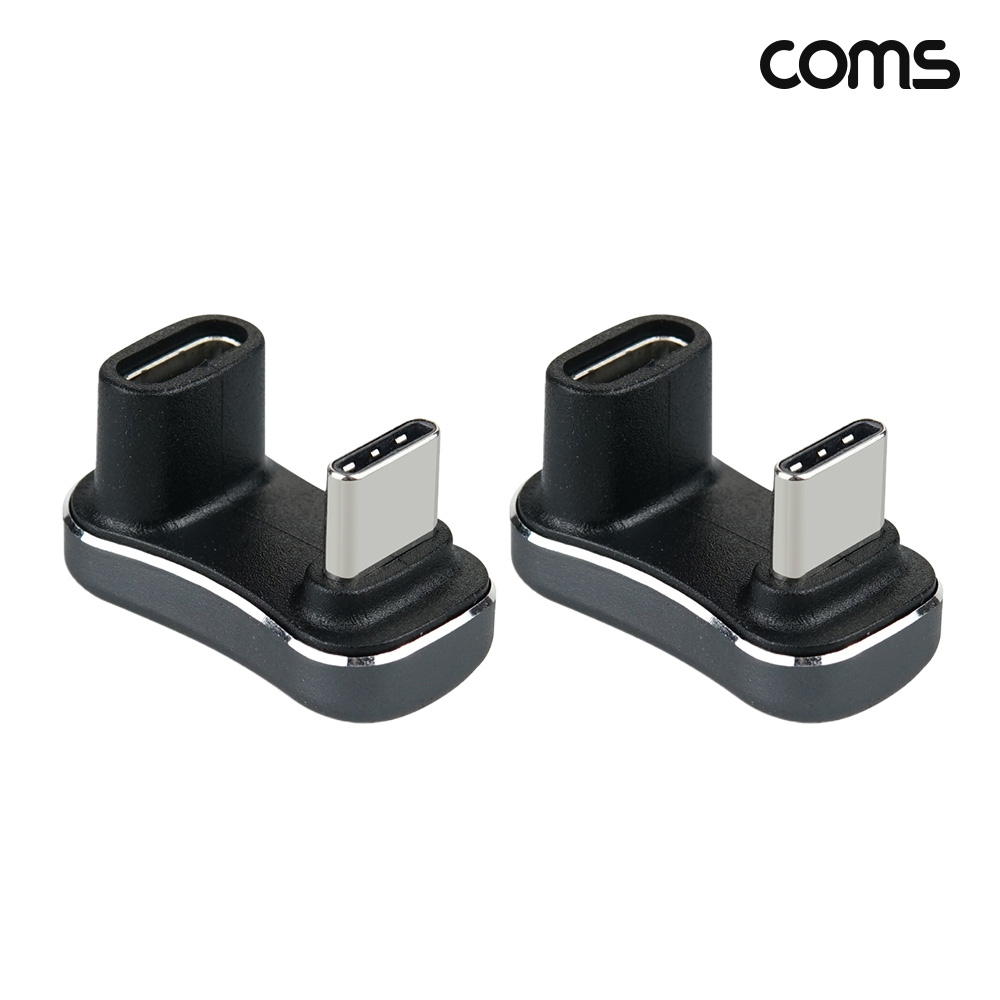 Coms C to C타입 연장 젠더 140W 20Gbps 180도 꺾임 2개입