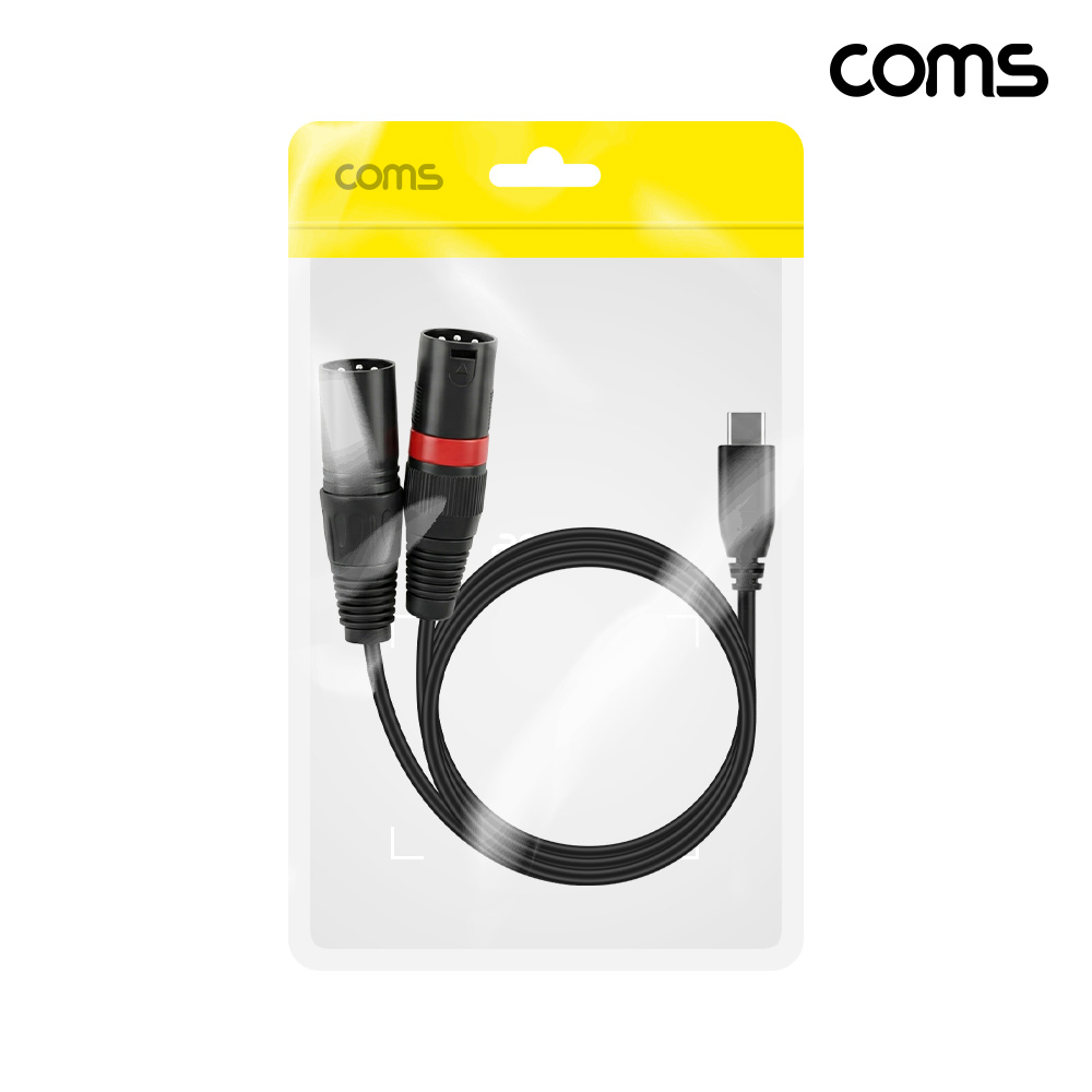 Coms USB-C to 듀얼 XLR 캐논 오디오 변환 케이블 1M Y형