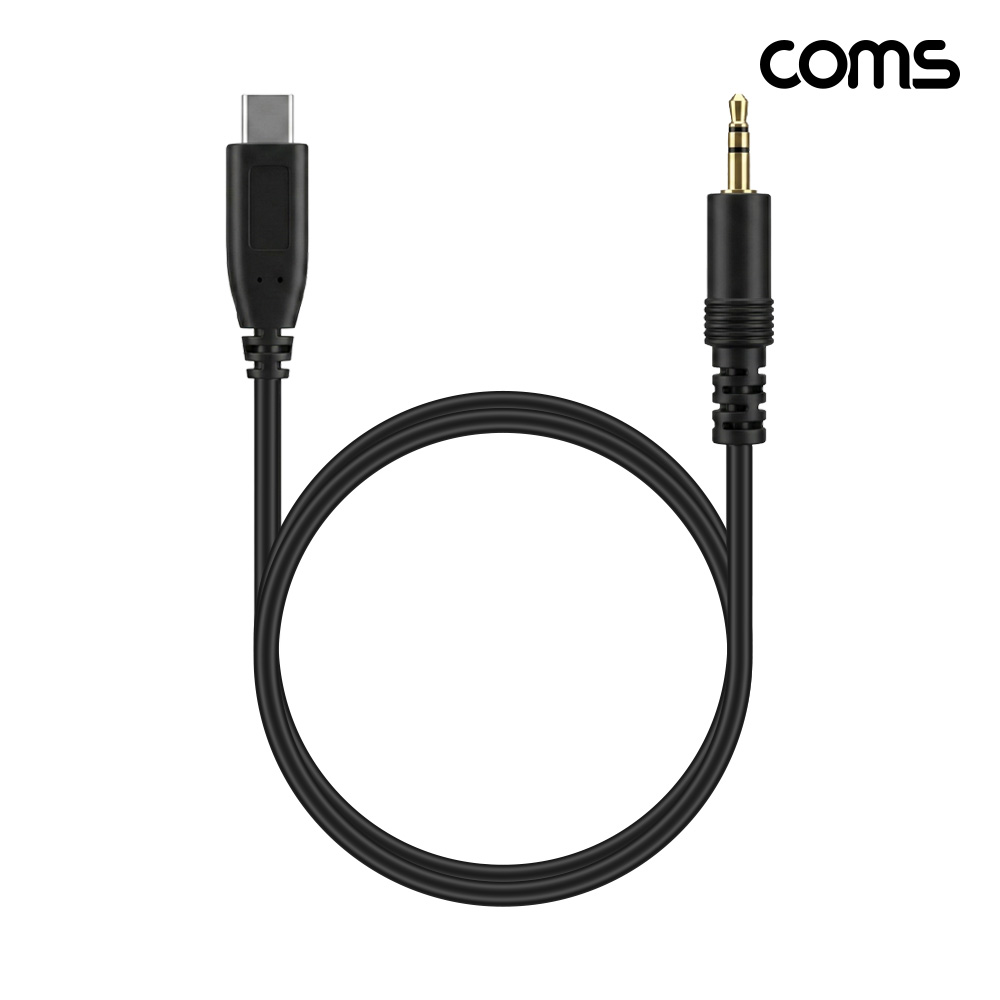 Coms USB-C to 3.5mm 3극 차량용 AUX 케이블 자동차 스피커