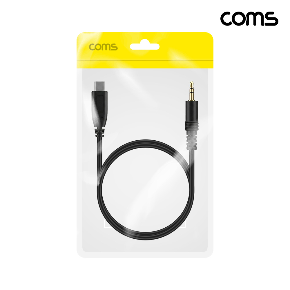 Coms USB-C to 3.5mm 3극 차량용 AUX 케이블 자동차 스피커