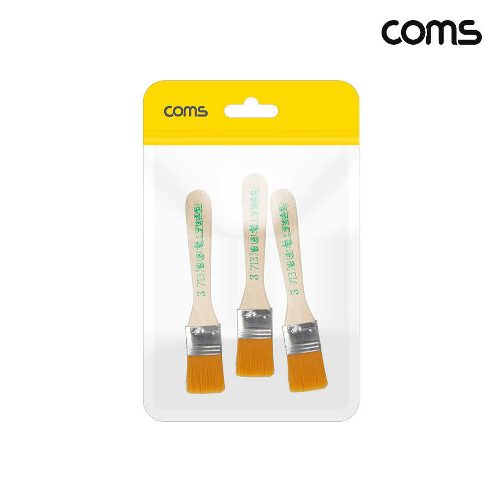 Coms 다용도 브러쉬 중 140mm 납작붓 아크릴붓 화방용품 3개입