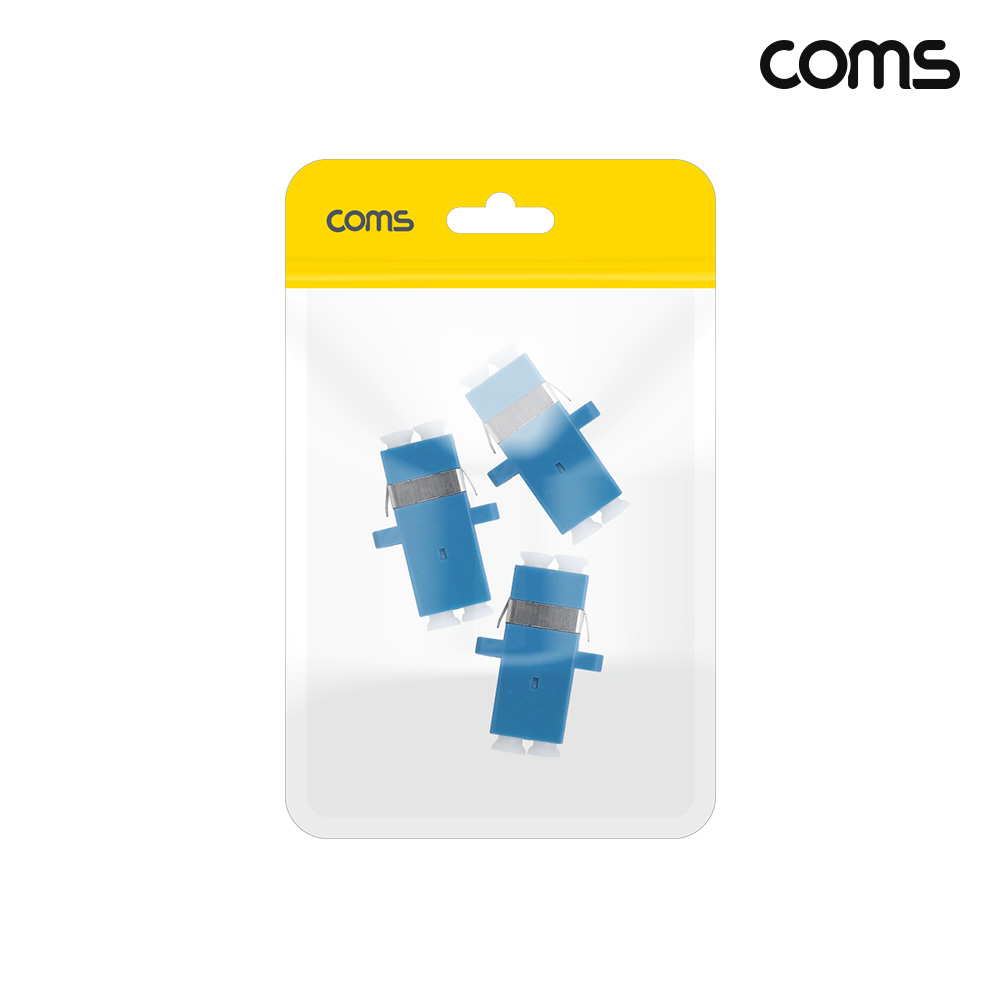 Coms 광패치코드 커플러 I형 LC FF Duplex Blue 3개입