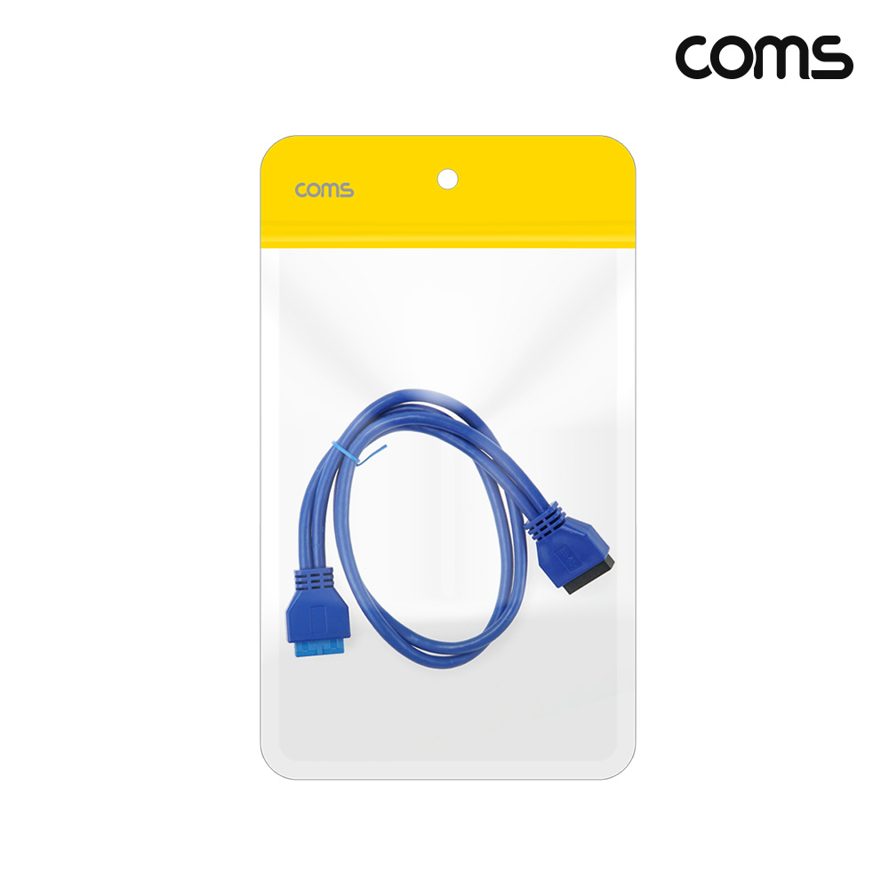 Coms 메인보드 USB 3.0 20핀 MF 연장 케이블 50cm 마더보드 20Pin 헤더