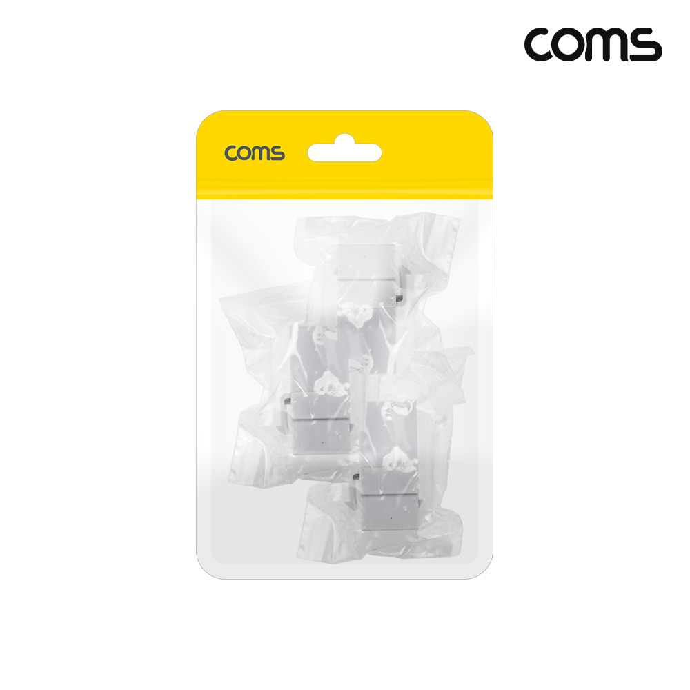 Coms 키스톤잭 USB 3.0 A to USB 3.0 A FF 월플레이트 White 3개입