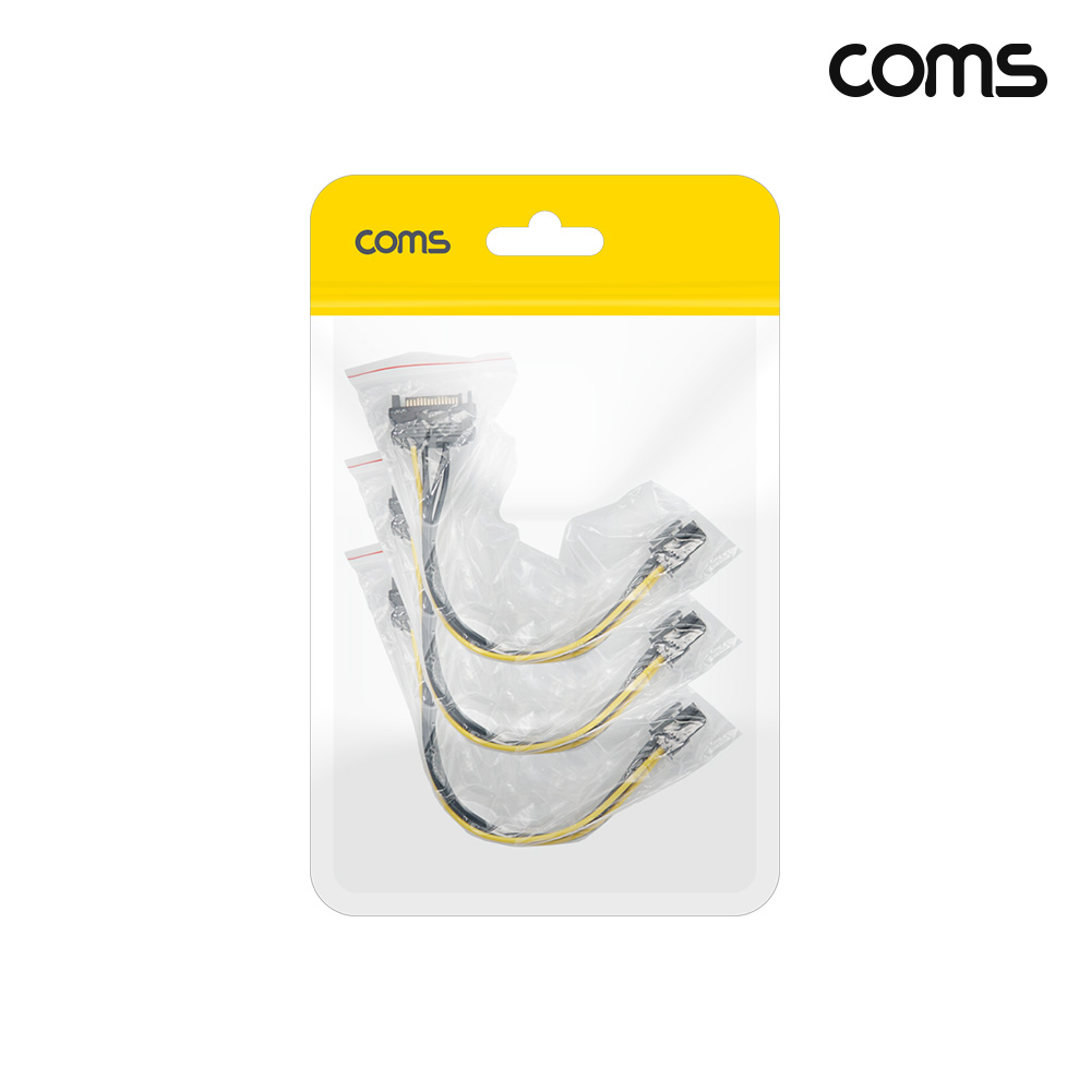 Coms SATA 전원 케이블 20cm SATA PCB to VGA 6P 3개입