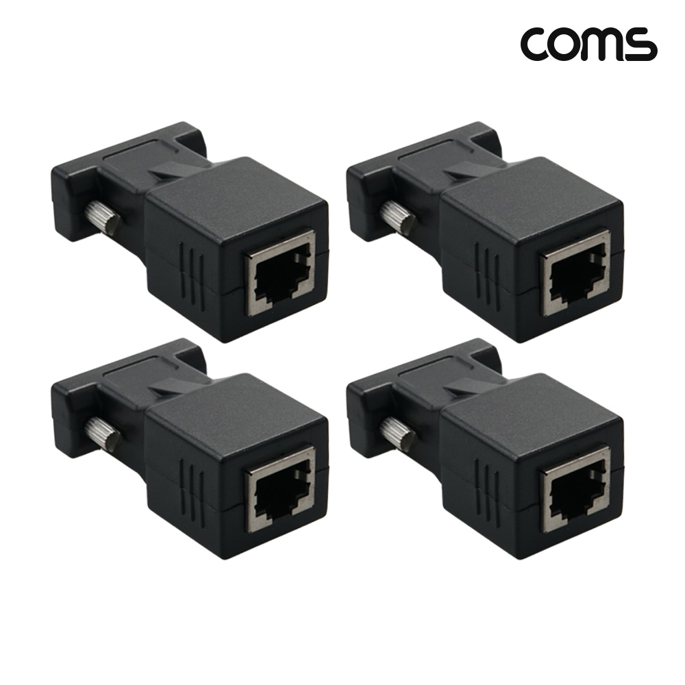 Coms VGA to RJ45 MF 변환젠더 4개입