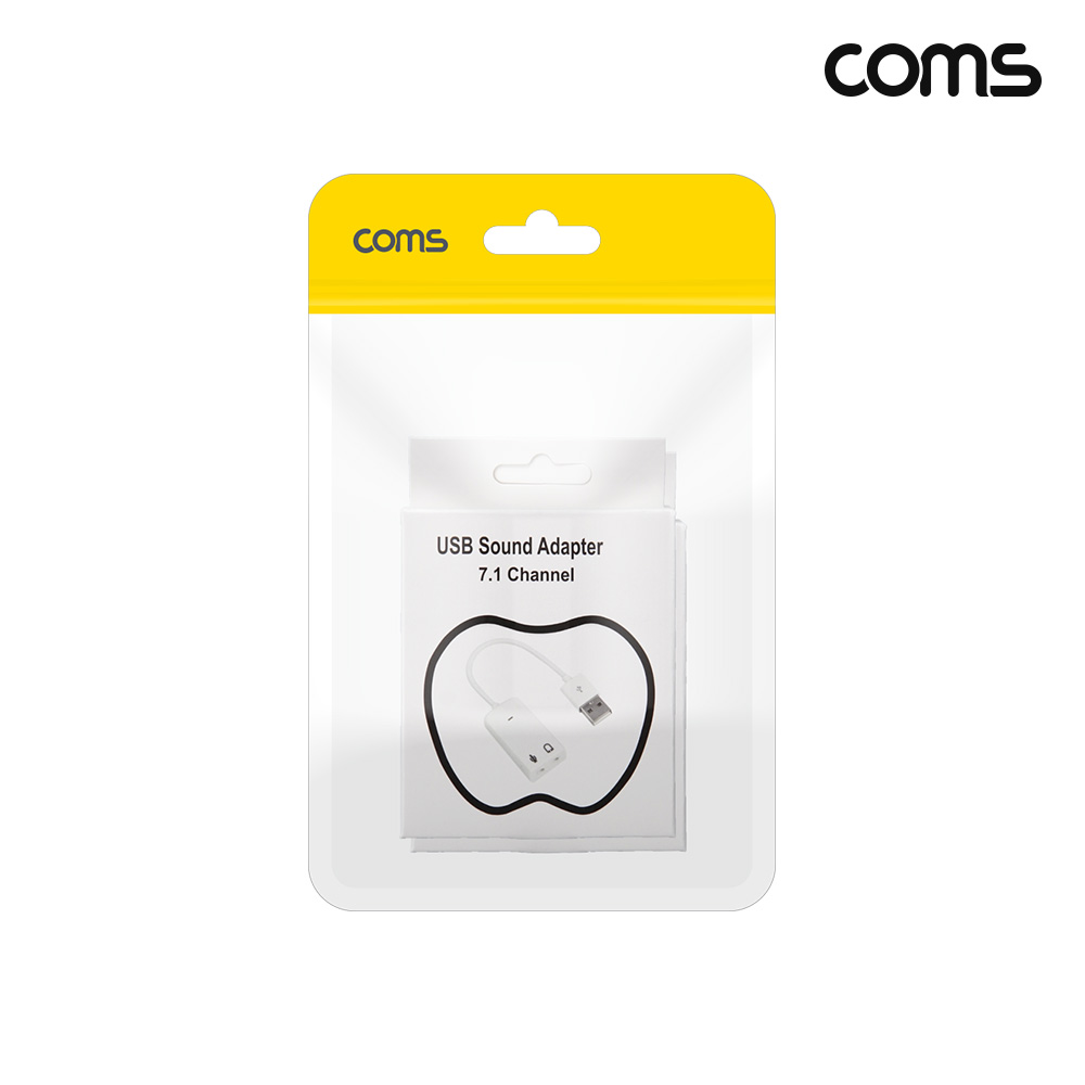 Coms USB 오디오 7.1컨버터 외장형 Audio AUX 2개입