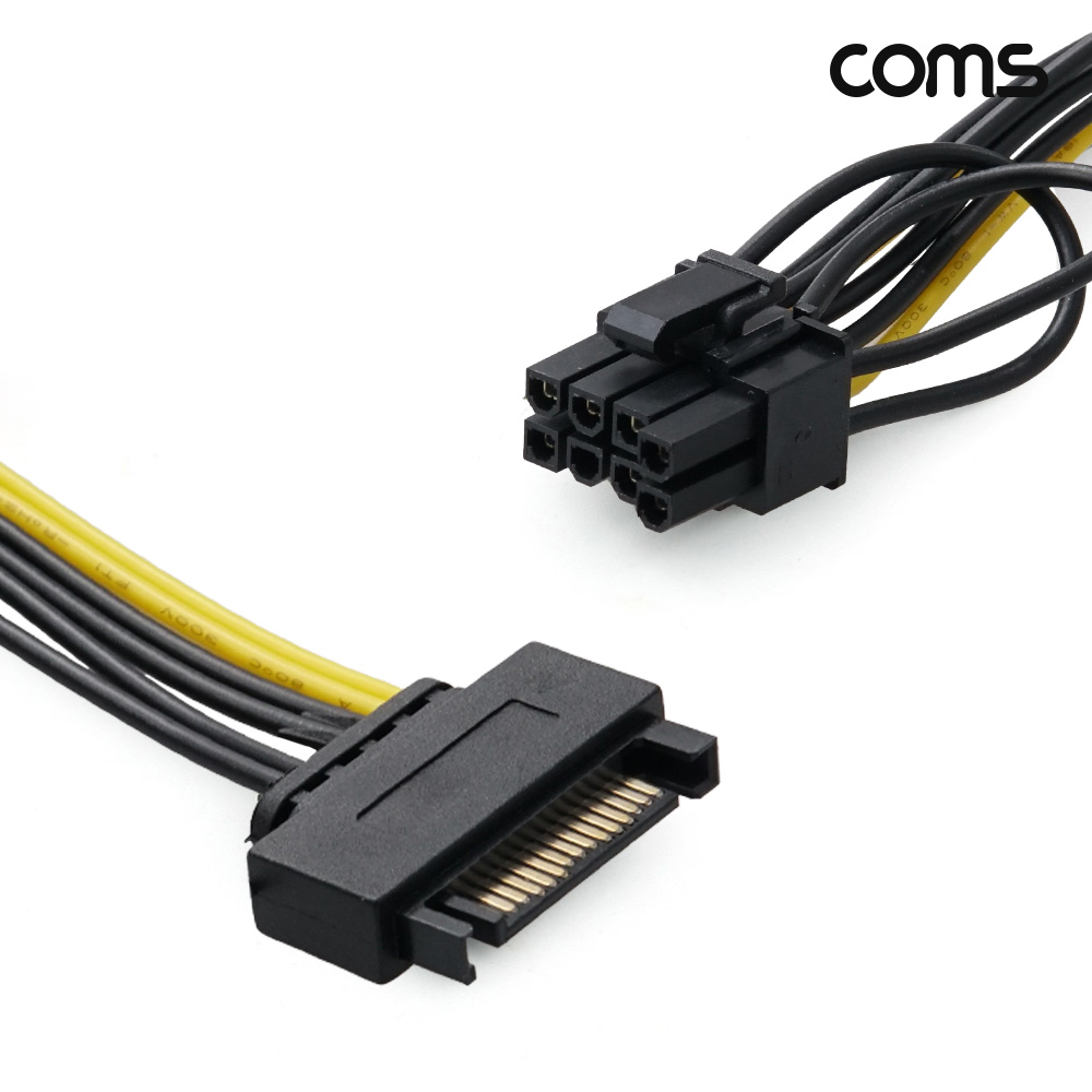 Coms SATA 전원 케이블 20cm VGA 변환 PCB to VGA 8P 4개입
