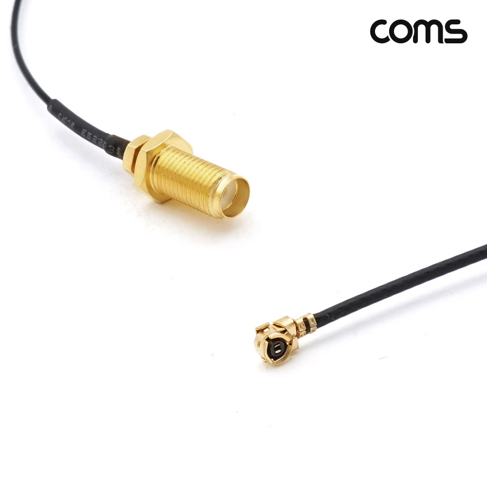 Coms 안테나 변환 커넥터 20cm SMA F to IPEX M RP-SMA 안테나 포함 2개입