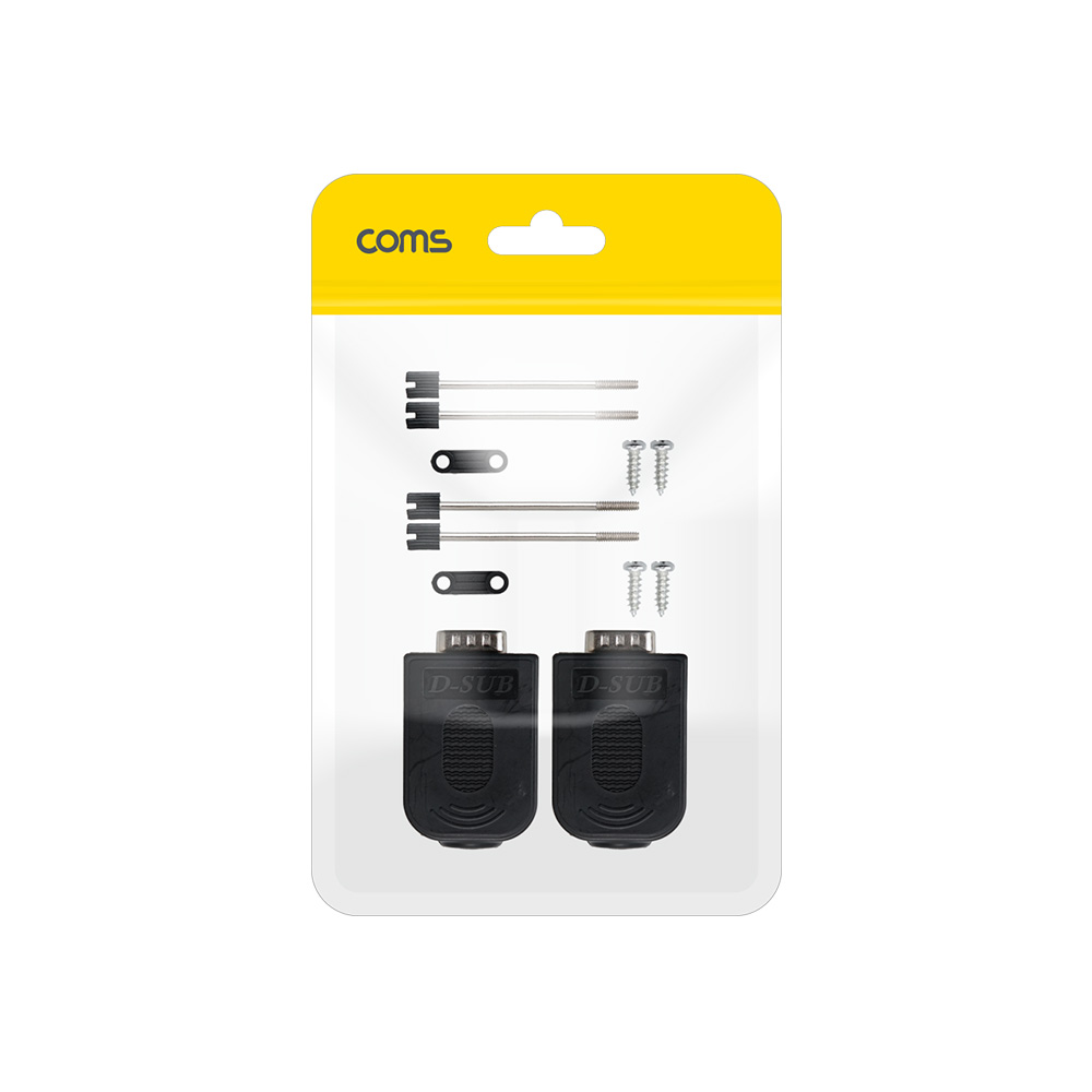 Coms 시리얼 DB9 제작용 커넥터 M RS232 9핀 2개입