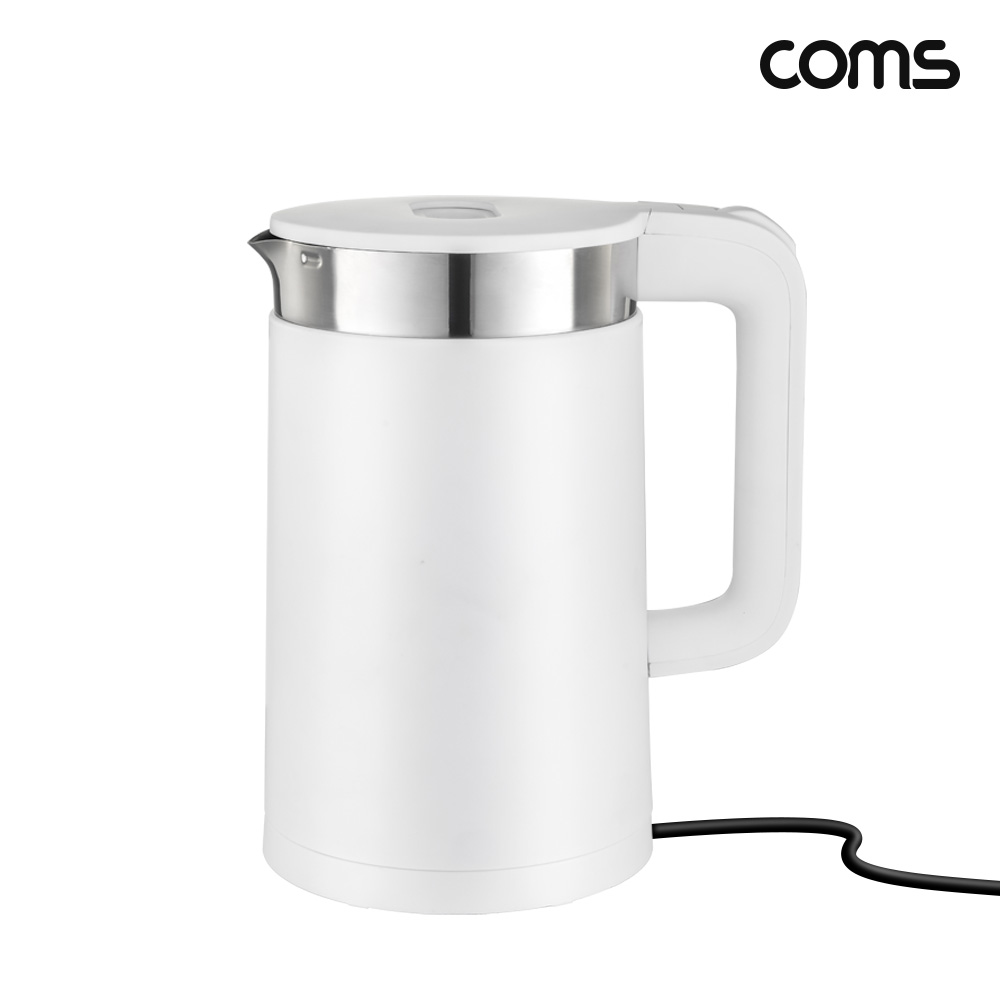 Coms 전기주전자 1.8리터 통 스텐구조 1500W 급속가열 이중단열구조 심플한 디자인