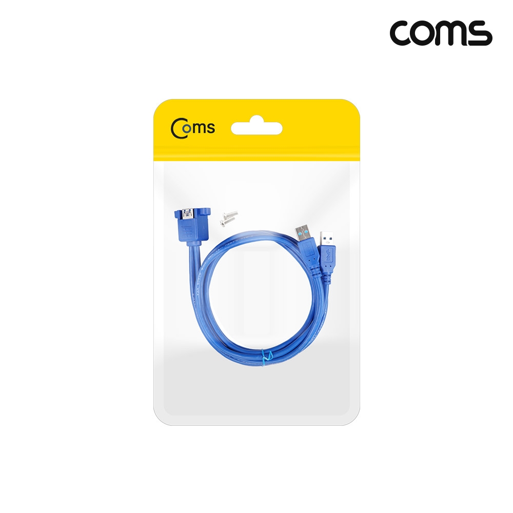 Coms USB 3.0 MF 2포트 연장 케이블 1m 상하 연장 5Gbps 브라켓 연결형