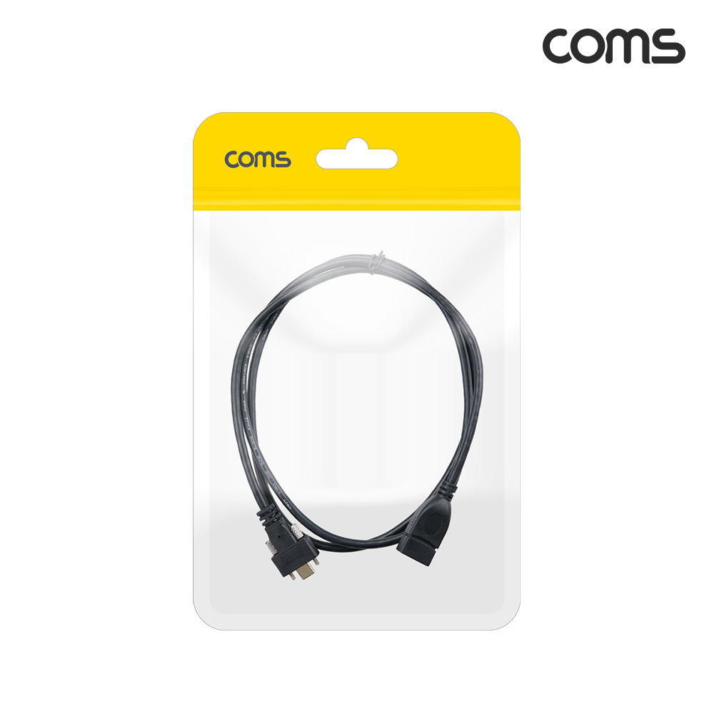 Coms USB Type C 케이블 1.2M USB 3.0 A to C타입 MF 브라켓 연결용 좌우 고정형 나사