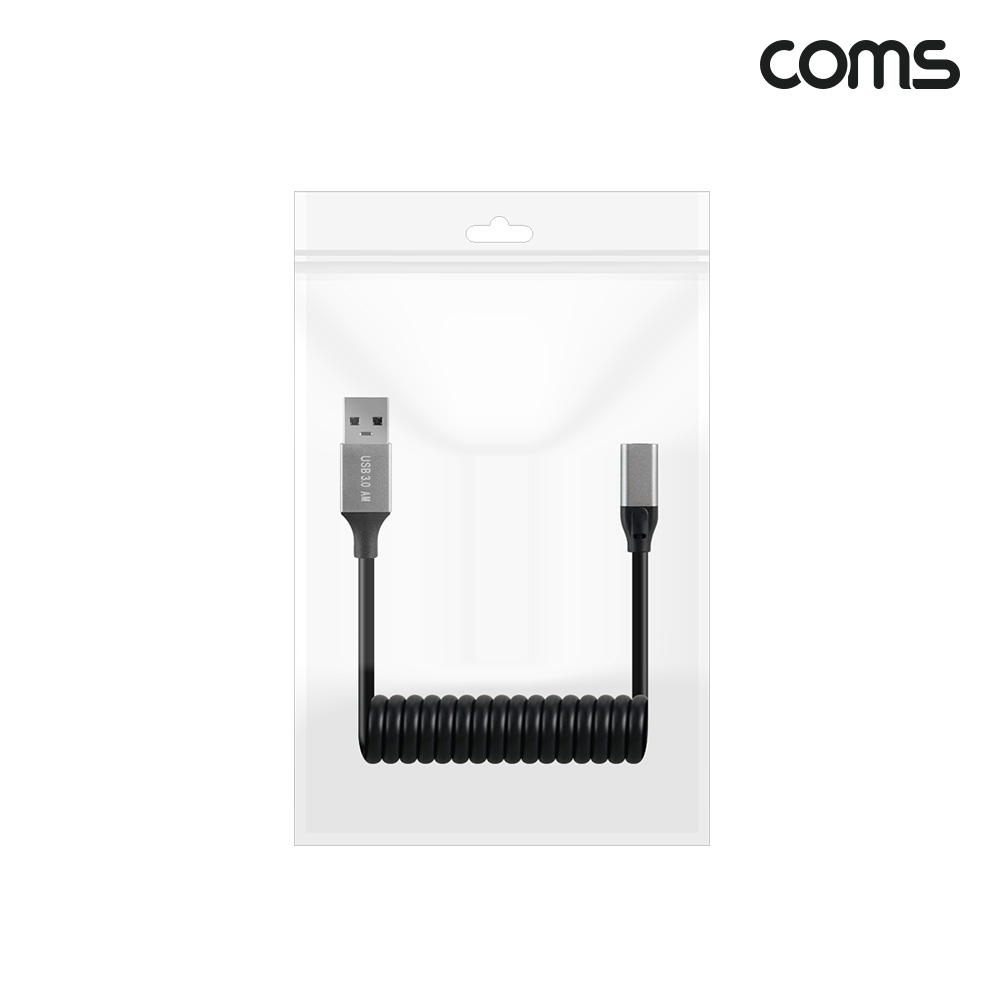 Coms USB 3.0 A to C타입 변환 스프링 케이블 최대 1M 고속충전