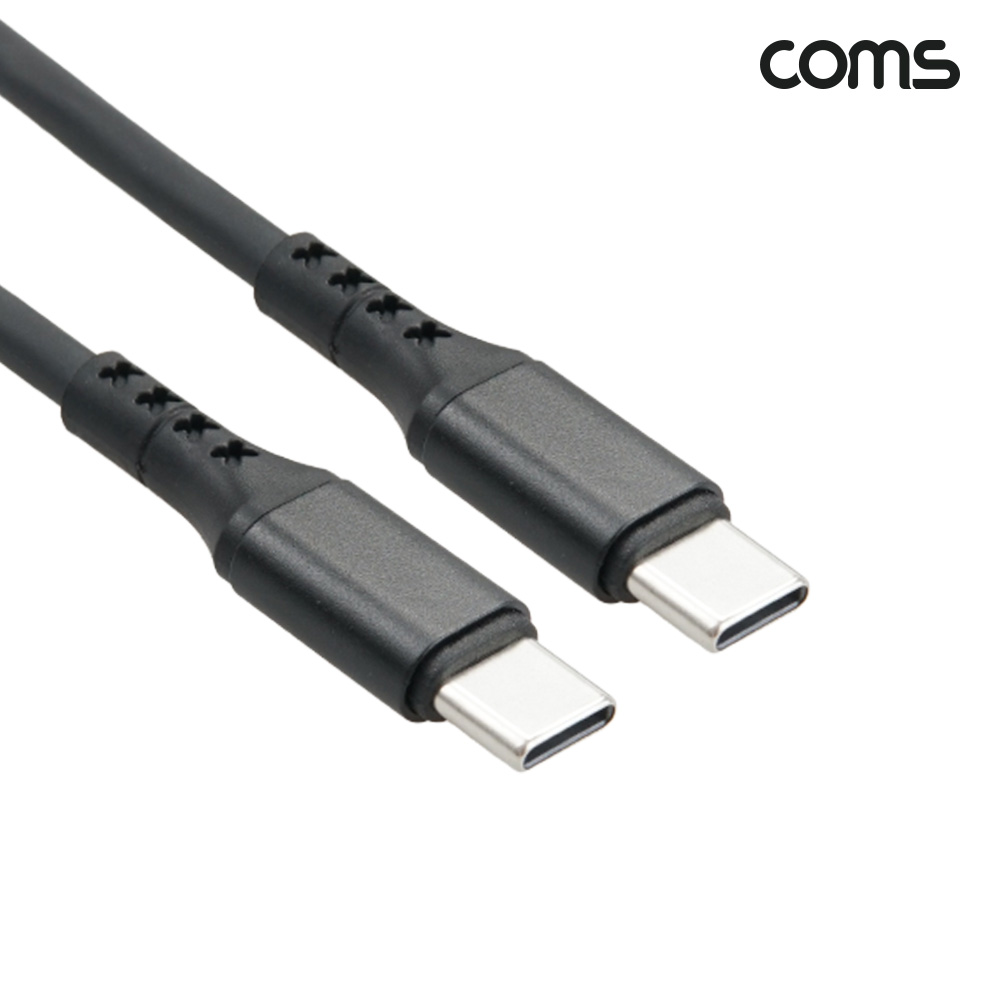 Coms C to C타입 스프링 케이블 최대 1.5M 20V 60W 고속충전