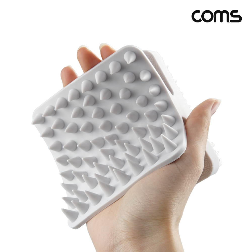 Coms 샤워 바디솔 위생 실리콘 양면 샤워 브러쉬