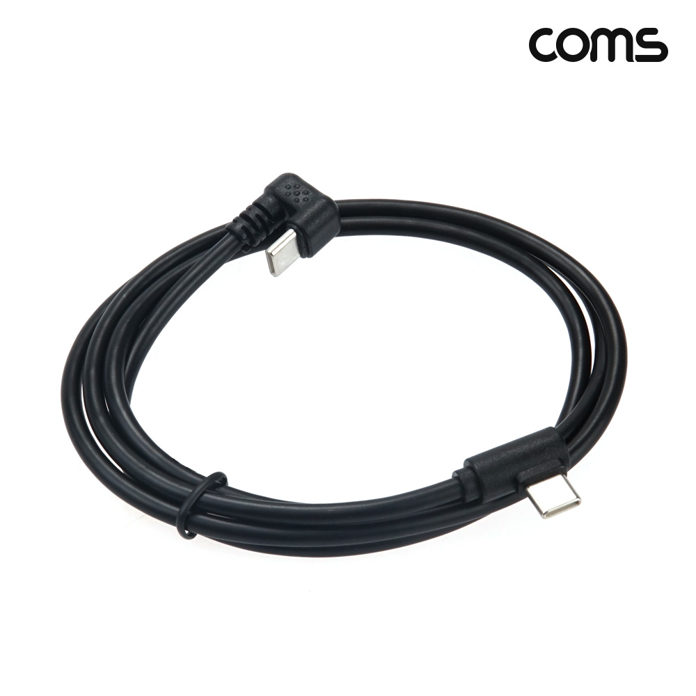 Coms C to C타입 케이블 1m 180도 한쪽 꺾임